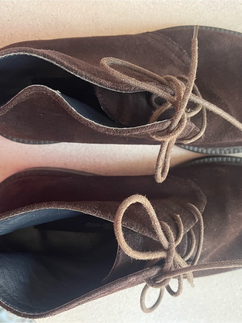 Joseph Abboud Dark Brown Suede Lace-Up Boots